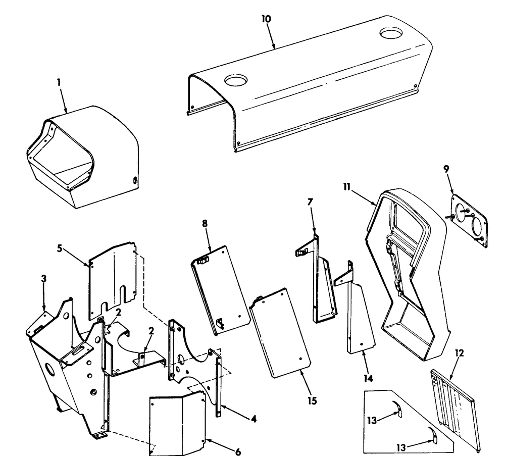 Hood And Radiator Supports Diagram and Parts List for CUB185  Cub Cadet Lawn Tractor
